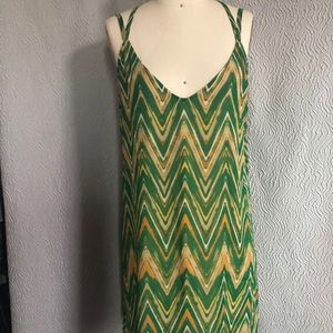 Green Hot and Delicious criss cross strap dress